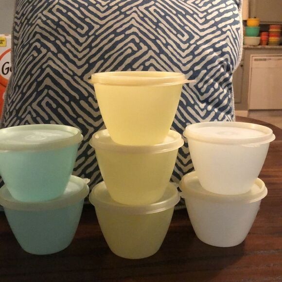 Lot De 2 Boîtes Tupperware Vintage – Couvercle à Pression, Plastique